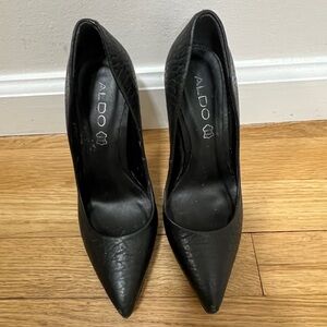 ALDO black heels, size 6